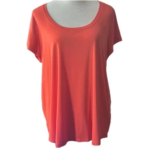 Athleta Stratus II T-Shirt Women’s Large Sunset Glow Short Sleeve Athletic Top - Picture 1 of 10