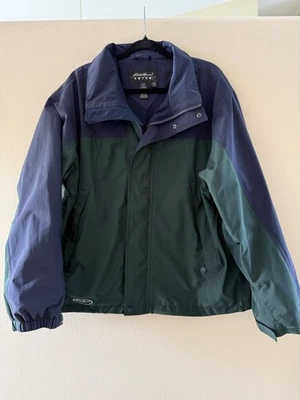 Eddie Bauer Men's Goretex Fleece Lined Green/Navy Jacket Size Large - Image 1 of 4