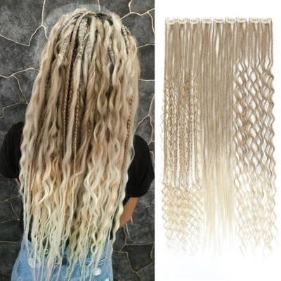 Juegos de extensión de rastas con clip, 9 piezas 36 hilos 3 24"-mixto-9 clips 27/613 Foto 1 de 4