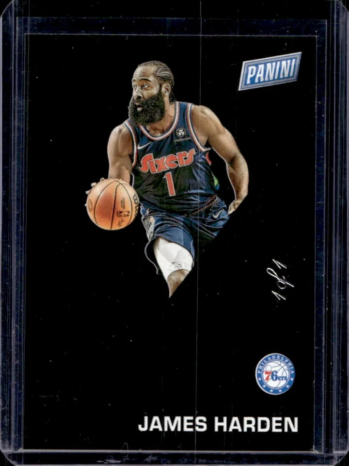 2022 Panini Father's Day James Harden Black #1/1 76ers - Image 1 of 2