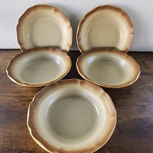 "Juego de 5 ensaladeras vintage Mikasa - trigo integral - E8000 - sopa cereal 8 1/2""" - Imagen 1 de 6