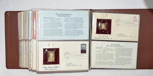 40 COVERS 22KT GOLD (FDC) FIRST DAY COVERS UNITED STATES 1980'S LOT 2658-13 - Picture 1 of 1