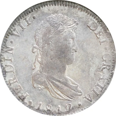 Mexico 8 Reales Mo 1817 J.J. Ferdinand VII, ANACS AU50. KM# 111 - Image 1 of 4
