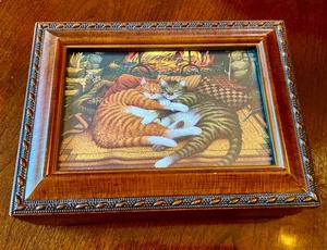 Katzen Holz Spieluhr You Are My Sunshine - Bild 1 von 5