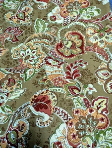 Braemore Design Floral Art Screen Print Fabric Drapery Pillow Upholstery 3 Yard - Picture 1 of 6