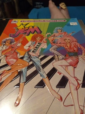 Vintage 1986 JEM Golden Deluxe Coloring Activity Book Unused  - Image 1 of 4