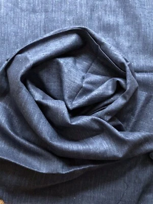 Hermoso remanente de tela azul gordita, 60" x 2+ yardas Foto 1 de 3