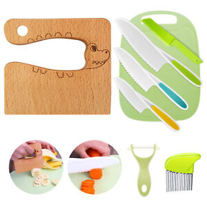 ⭐Kinderkochmesser Kindermesser 8-tlg, Kinder-Küchenmesser zum Schneiden Kochen⭐