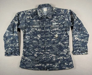 US Navy Shirt Medium Long Blue Digi Camo Working Uniform Type III USGI - Picture 1 of 11