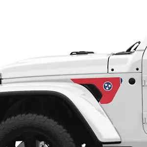 Tennessee State Flag Vinyl Fender Decal Set Fits Jeep Wrangler JL/Jeep Gladiator - Foto 1 di 7