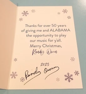 Randy Owen Signed Autographed Holiday Card Country Rock Singer Alabama Rare - Picture 1 of 3