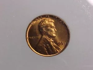 1951-P Lincoln Cent - SUPERB GEM BU UNC RED - NICE UPGRADE COIN - Picture 1 of 3