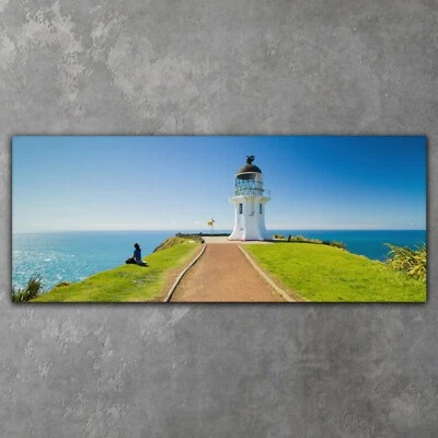 Leinwand Wandbilder XXL Canvas Wohnzimmer Leuchtturm Küste Meer 125x50 - Bild 1 von 4