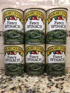 6 CANS Margaret Holmes Southern Style Fancy Spinach 13.5 oz Can Casserole - Picture 1 of 6