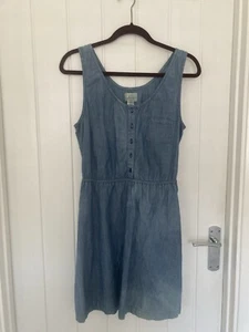 Mini Vestido Levi’s Vintage Damas Algodón Desteñido Sin Mangas Denim ~ Talla M - Imagen 1 de 7