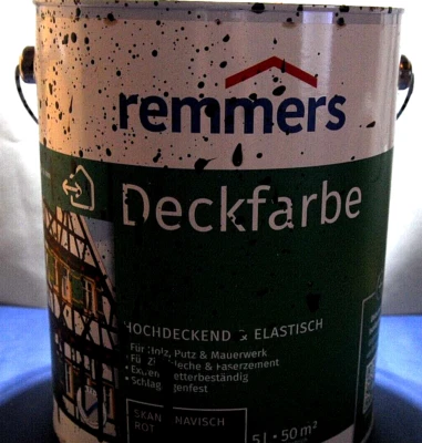 Remmers Deckfarbe - Skandinavisch Rot, 5 Liter (152) - Bild 1 von 4