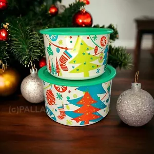 TUPPERWARE BINGO BARATTOLI IMPILABILI 940 ML + 1,4 L EDIZIONE NATALE MODELLO SPECIALE - Foto 1 di 2
