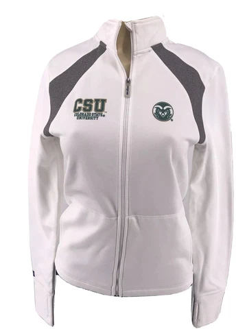 NCAA Colorado Staten Rams Women Jansport Sweatshirt Medium white full zip Cover