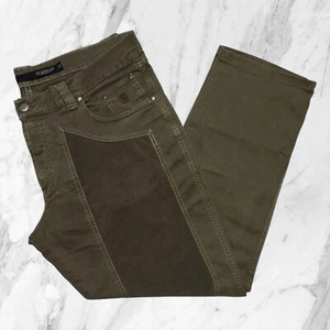 JECKERSON Jeans Uomo Toppe Alcantara Verdi Militare Cachi Taglia 40 / 54 ITA - Zdjęcie 1 z 13