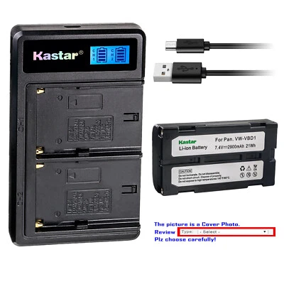 Cargador doble de batería LCD Kastar para RCA PRO V730 PRO V741 PRO V742 BDC-46 BDC58 Foto 1 de 4
