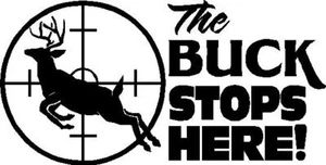 Deer hunting decal sticker the buck stops here - Picture 1 of 1