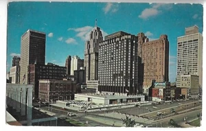 Vintage Postkarte - Luftaufnahme von Detroit, Michigan - Bild 1 von 2