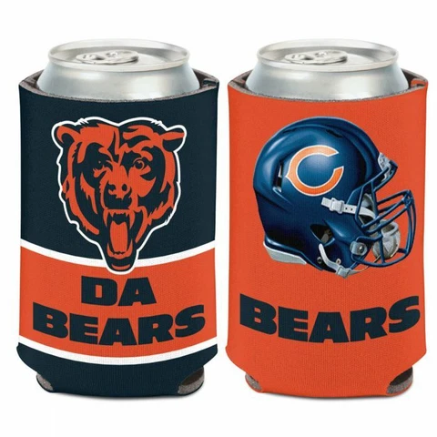 CHICAGO BEARS 2 SIDED SOFT FOAM CAN BOTTLE COOZIE COOLER KOOZIE NFL LICENSED Cover