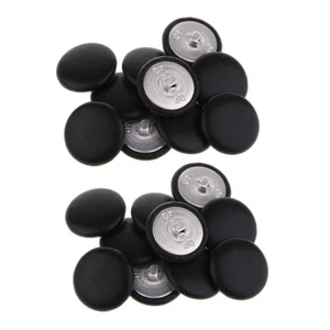 Imitation Leather Shank Button inch Round - for Women Men - Picture 1 of 7
