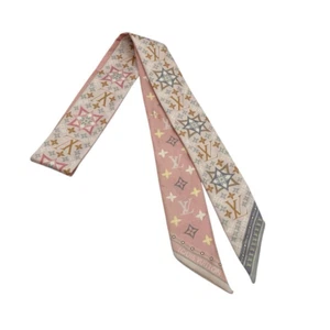 Louis Vuitton Monogram Bandeau BB Flowers Forever Scarf Silk M77683 Pink Used - Picture 1 of 9