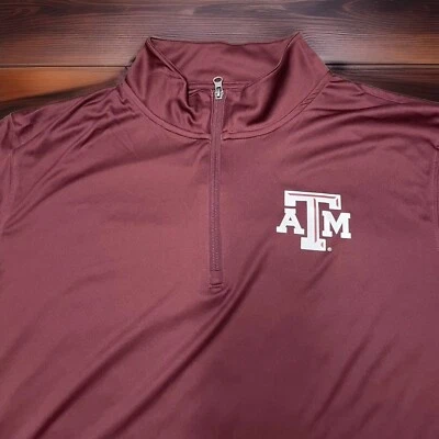Chaqueta de calentamiento de manga larga con cremallera 1/4 para hombre FANATICS XL Texas A & M Aggies Foto 1 de 4