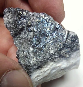 Berthierit xx vom Kalkwerk Herold bei Ehrenfriedersdorf im Erzgebirge Sachsen - Bild 1 von 3