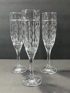 Set of 3 Ralph Lauren Aston 9½" Tall Crystal Champagne Flutes - Picture 1 of 3