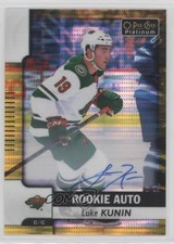 2017-18 O-Pee-Chee Platinum Rainbow Seismic Gold /25 Luke Kunin Rookie Auto RC