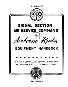 198 page 1943 Signal Section Air Service Airborne Radio Equipment Handbook on CD - Picture 1 of 12