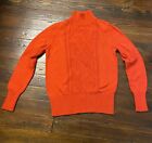 J. Crew Sweater Womens Medium M Cable Knit Mock Neck Cotton Christmas Red
