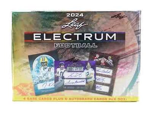 2024 LEAF ELECTRUM NFL FOOTBALL HOBBY BOX FACTORY SEALED NEW - Picture 1 of 1