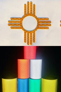 Reflective Zia Decal Car Sticker Truck Motorcycle Helmet Oralite V98 Tape USA - Foto 1 di 12