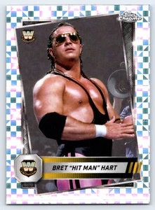 2025 Topps Chrome WWE #7 Bret "Hit man" Hart X-fractor Refractor - Picture 1 of 2