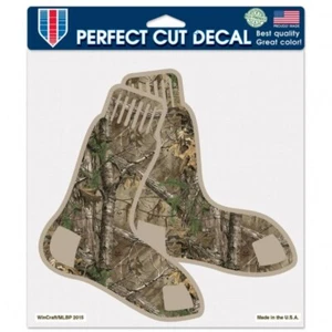 Boston Red Sox Wincraft MLB "2 Sox" Perfect Cut Camo Decal 8" X 8" - Picture 1 of 1