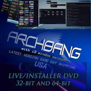 ArchBang Linux DVD simple lightweight Linux distribution 32-Bit and 64-Bit USA - Picture 1 of 6