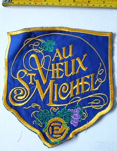 Parche trasero chaqueta vintage AU VIEUX ST MICHAEL restaurante Quebec - Imagen 1 de 3
