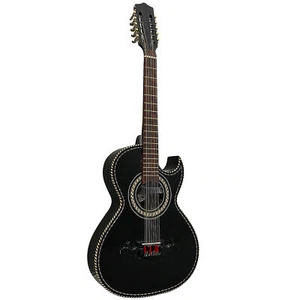D'Luca Paracho Bajo Quinto Acoustic-Electric Black - Picture 1 of 5