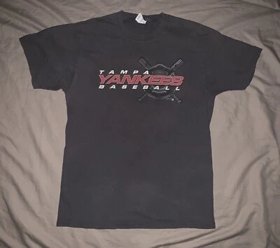 Tampa YANKEES (now Tarpons) Minor League Baseball Men M Med gray T shirt 19x27 - Image 1 of 4