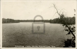 RPPC Mountain,WI Crooked Lake Real Photo Scenic View Oconto County Wisconsin - Picture 1 of 5