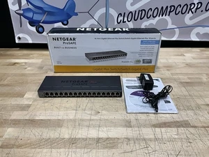 Netgear GS116E-200NAS 16-Port Gigabit Ethernet Plus Desktop Switch - Open Box - Bild 1 von 12