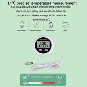 Professional Fish Tanks Temperature Sensors LCD Digital Meter with Waterproofed - Picture 1 of 8