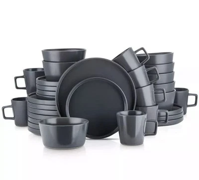 Juego de vajilla de gres Stone Lain de 32 piezas - apto para lavavajillas y microondas Foto 1 de 4