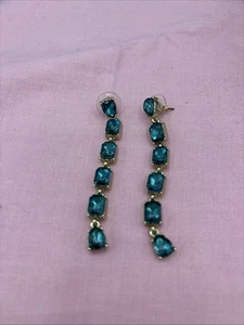 J. Pendientes colgantes Crew de diamantes de imitación de cristal de agua/zafiro profundo - Imagen 1 de 5