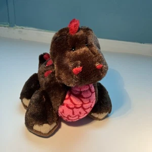 Ganz Webkinz Cocoa Dinosaur Brown Pink Plush Stuffed Animals No Code  - Picture 1 of 7