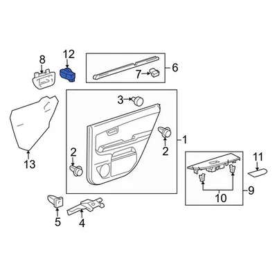 For Lexus RX350 2007-2009 Lexus 8403048090 Front Right Door Window Switch — 第 1/4 张图片